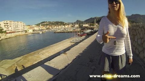 Elisa Dreams -  Flashing My Big Tits And Pussy In The City Of Cassis