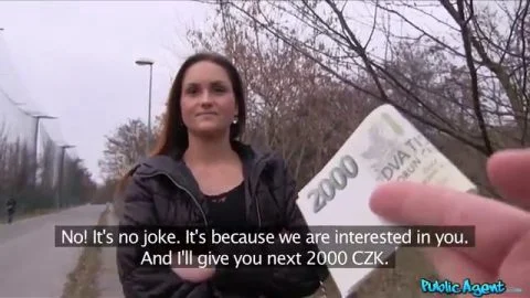 Public Agent - Barbara Bieber (Hot chick takes cash for sex)