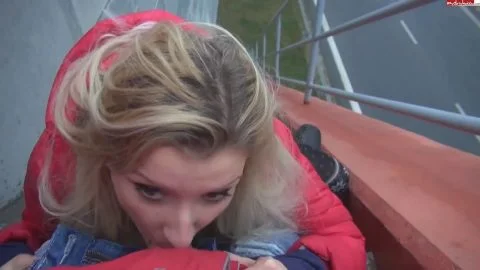 My Dirty Hobby - Teeny-Winnie18 Blowjob auf der Autobahnbrucke